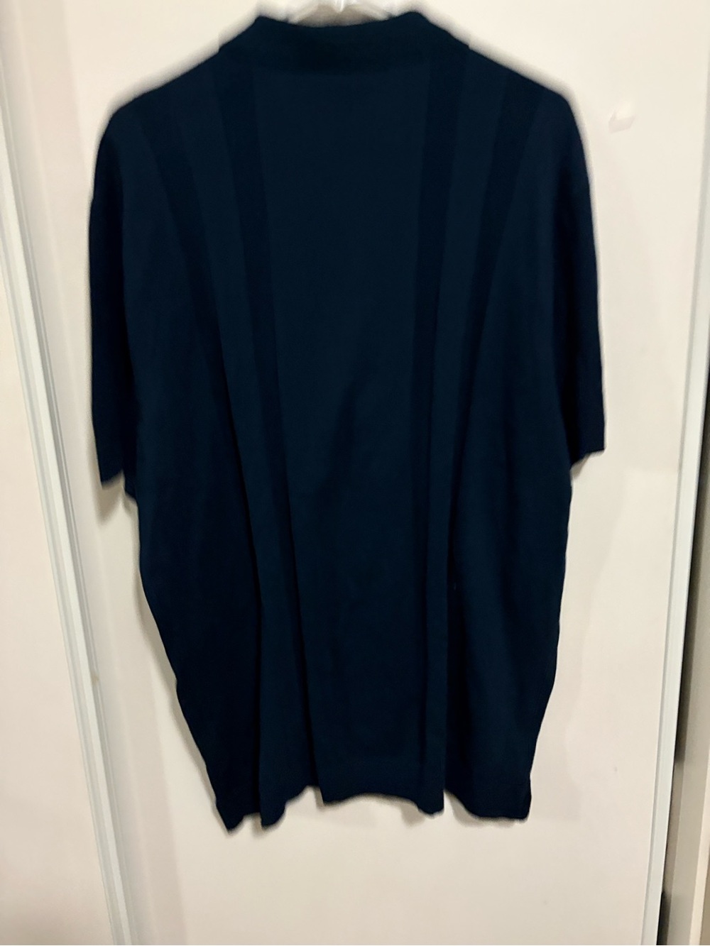 NEW Express Knit Color block Polo Shirt Mens XXL Blue Short Sleeve Button Up - Picture 5 of 7